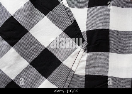 close up of checkered clothing item with pocket Stock Photo