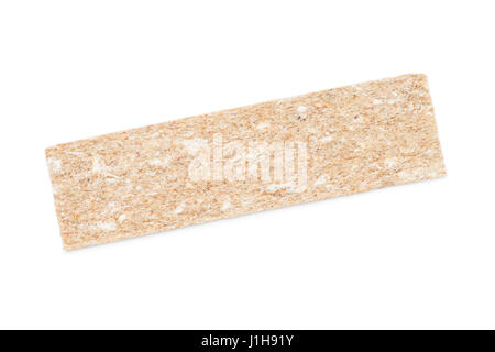 Slices of crisp bread isolated on white background Stock Photo