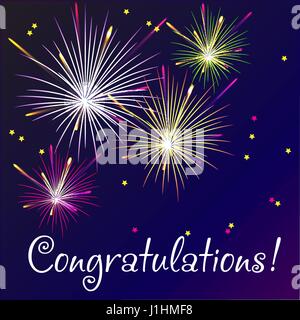 Vector Illustration of Fireworks Stock Vector
