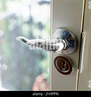 Contemporary door handle. Stock Photo