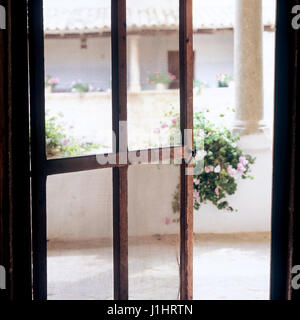 Open door to patio. Stock Photo