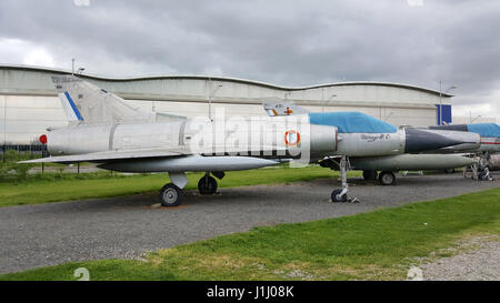 Dassault Mirage III C exhibited by the association of the Ailes Anciennes de Toulouse in Blagnac, France. Stock Photo