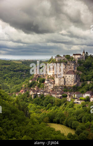 Rocamadour, a French village in southwestern France. Stock Photo