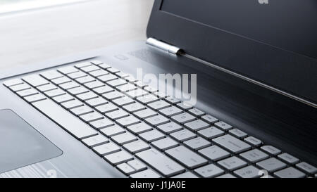 Laptop keyboard macro close-up Stock Photo