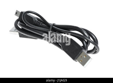 New USB cable isolated over white background Stock Photo