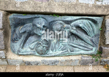 Caponi Art Park relief sculpture of Pompeii Underground. Eagan Minnesota MN USA Stock Photo