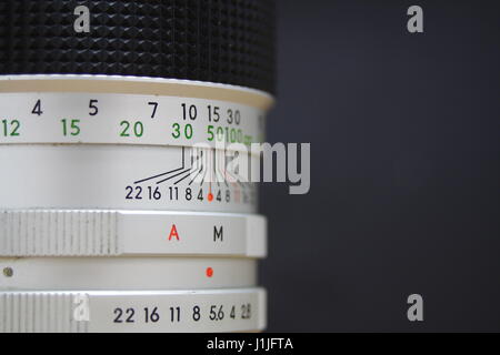 Manual Camera Lens focusing section Stock Photo