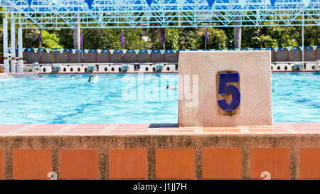 Pool Lane Numbers Swimming Pool Lane number 5 Stock Photo - Alamy