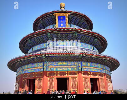 Temple of Heaven beautiful circular wooden architecture - Beijing, China Stock Photo