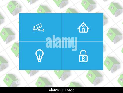 Digital composite of Home automation system App Interface Stock Photo