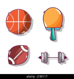 tools set of different sports games Stock Vector