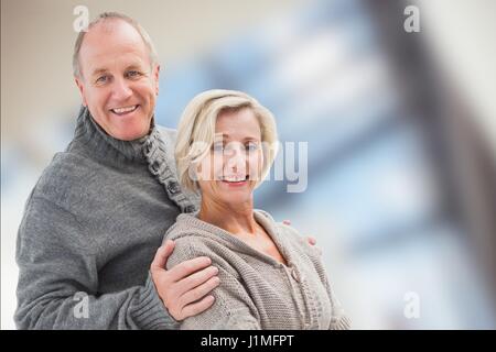 Digital composite of Composite image of lovely couple Stock Photo