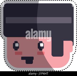 Gamer boy pixelated Stock Vector