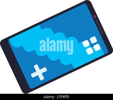 Modern videogame console gamepad with buttons in black and white Stock ...