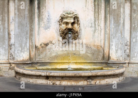 Fountain in the courtyard of the Vatican Museum, Fontana della Pigna Stock Photo