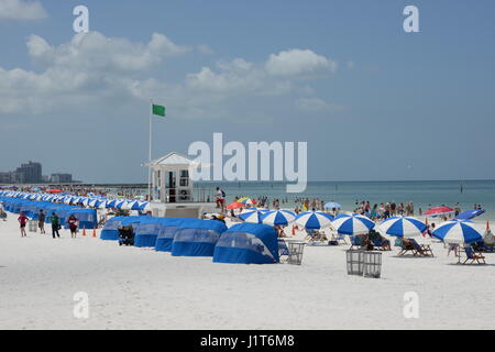 Clearwater Beach Florida pier ocean sandy beach Stock Photo