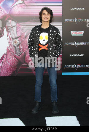 Premiere of Lionsgate's 'Power Rangers' - Arrivals Featuring: Rio Mangini Where: Westwood, California, United States When: 22 Mar 2017 Stock Photo