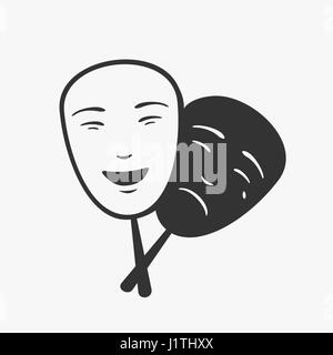 Theater Icon Mask Vector Illustration Stock Vector