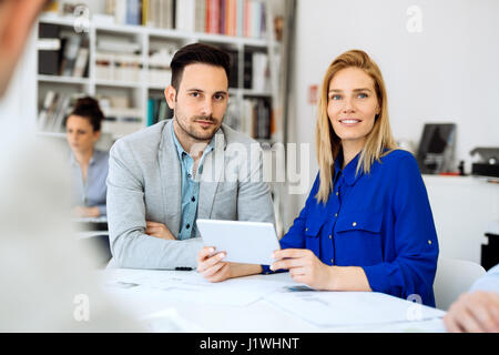 Business people working in office and collaborating Stock Photo