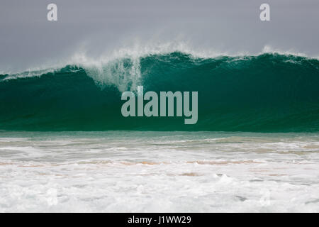 Giant wave hits the coast of Boa Vista, Cape Verdi Stock Photo