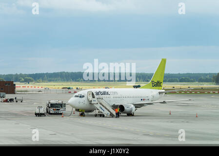 AirBaltic Boeing at Riga Airport Stock Photo