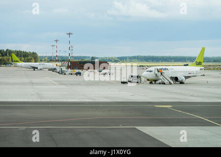 AirBaltic Boeing at Riga Airport Stock Photo