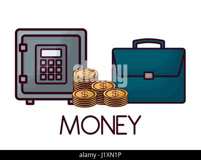 money related icons Stock Vector