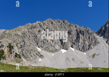 A scenic view of the mountain top from Hafelekar, innsbruck, Tirol, Austria Stock Photo