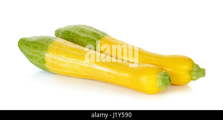 Yellow zucchini isolated on the white background. Stock Photo