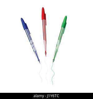 color vector pen isolated on white backround Stock Vector