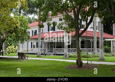 The winter home of Thomas Alva Edison beside the Caloosahatchee River in Fort Myers, Florida. Edison and Henry Ford build their winter estates on adja Stock Photo