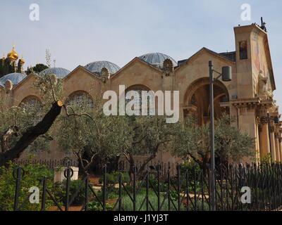 Gethsemane - Church of all nations - Jerusalem Stock Photo