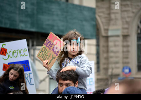 People Taking part in the March for Science in New York City Stock Photo