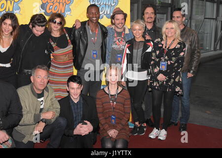 Frankfurt, Germany. 22nd April 2017. Celebrity Guests Nadia Hilker, Daniel Portman, Natalia Tena, Jaiden Kaine, Andrew Lee Potts, Hannah Spearritt, Kim Coates, Camille Coduri, Nestor Carbonell, Sean Pertwee, Robin Lord Taylor, Alicia Witt  at the German Comic Con Frankfurt Credit: Markus Wissmann/Alamy Live News Stock Photo