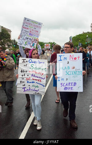 Washington DC, USA. 22nd April, 2017. Demonstrators participate in the March for Science. Kirk Treakle/Alamy Live News Stock Photo