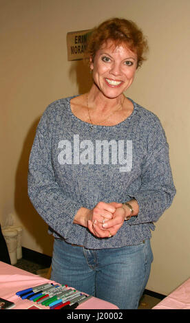 April 22, 2107 - FILE PHOTO - Popular actress ERIN MORAN, a mainstay on TV from the late '60s to the mid-'80s and best known for her kid-sister role in the sitcom 'Happy Days, ' has died. She was 56. Authorities in Indiana found her body Saturday afternoon after getting a 911 call at 4:07 p.m. for 'an unresponsive female.' First responders found her DOA. Pictured: Jan. 22, 2005 - New York, New York, U.S. - K41210ML.DAY 2 OF THE BIG APPLE COMIC BOK ART AND TOY SHOW PENN PLAZA PAVILLION NEW YORK New York 01-22-2005. - 2005.ERIN MORAN(Credit Image: © Mitchell Levy/Globe Photos/ZUMAPRESS.com) Stock Photo