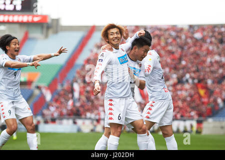 Saitama, Japan. 22nd Apr, 2017. Shingo Hyodo (Consadole), April 22, 2017 - Football/Soccer : 2017 J1 League match between Urawa Red Diamonds 3-2 Consadole Sapporo at Saitama Stadium 2002 in Saitama, Japan. Credit: AFLO SPORT/Alamy Live News Stock Photo