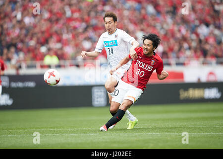 Saitama, Japan. 22nd Apr, 2017. Shinzo Koroki (Reds), April 22, 2017 - Football/Soccer : 2017 J1 League match between Urawa Red Diamonds 3-2 Consadole Sapporo at Saitama Stadium 2002 in Saitama, Japan. Credit: AFLO SPORT/Alamy Live News Stock Photo