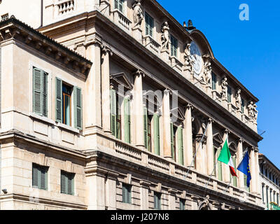 VERONA, ITALY - MARCH 29, 2017: building of Bank of Italy (Banca d'Italia) on Corso Cavour street. The Branch carries out the tasks of State Treasury  Stock Photo