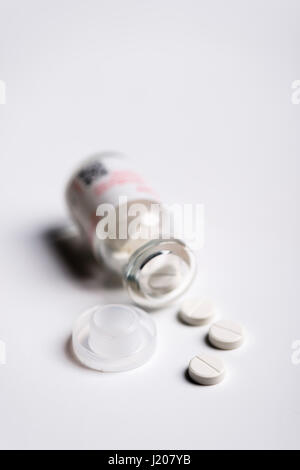 Pills over a white bacground Stock Photo