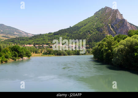 Sisteron charming medieval town in the province Alpes-de-Haute-Provence in France,Europe Stock Photo