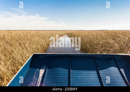 Airboat ride in the Everglades National Park. Florida, United States Stock Photo