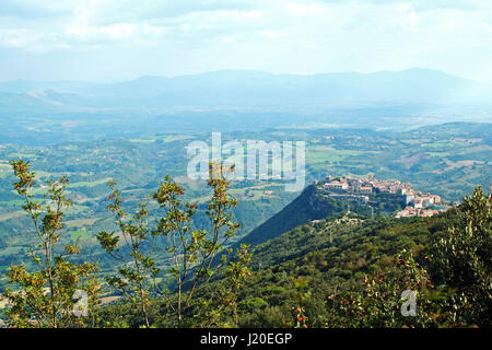 Landscape of St.Oreste from the summit of Mount Soratte in Italy Stock Photo