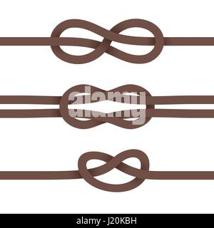 Tapes are tied in knots Stock Vector