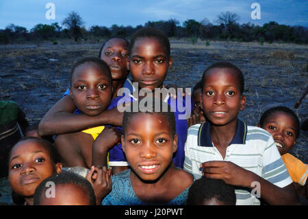 Malawian children at night Stock Photo