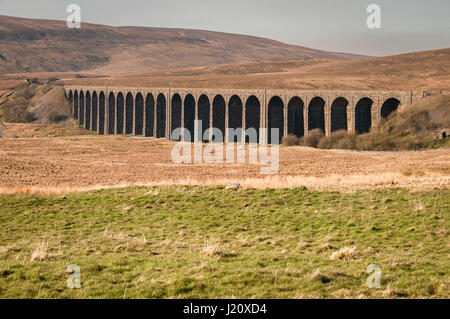 Ribblehead Viaduct in Rbblesdale,North Yorkshire,England Stock Photo