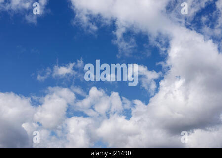 Summer white clouds against a blue sky Stock Photo