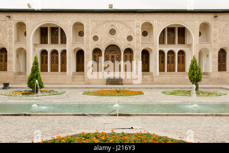 Tabātabāei historical house built in the early 1880s for affluent Tabatabaei family. House was designed by famous architect Ustad Ali Maryam. Stock Photo