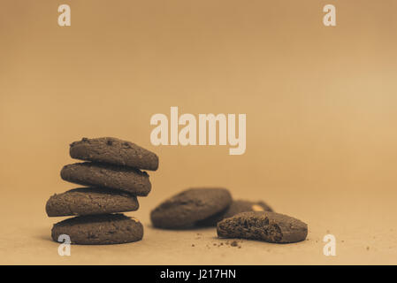 Stack of Chocolate Chip Cookies Stock Photo