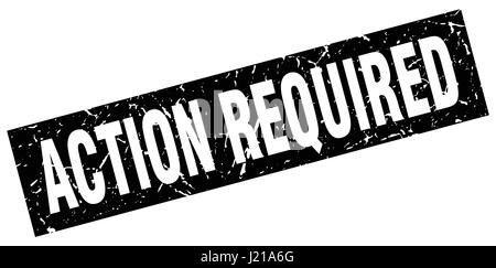 square grunge black action required stamp Stock Vector Image & Art - Alamy
